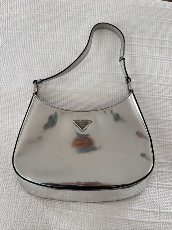 Prada Handbags - Prada Cleo Shoulder Bag Spazzolato Silver